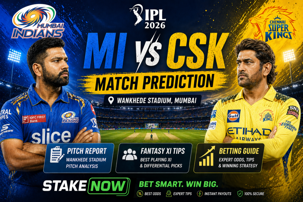 Stakenow MI vs CSK Match Prediction IPL 2026