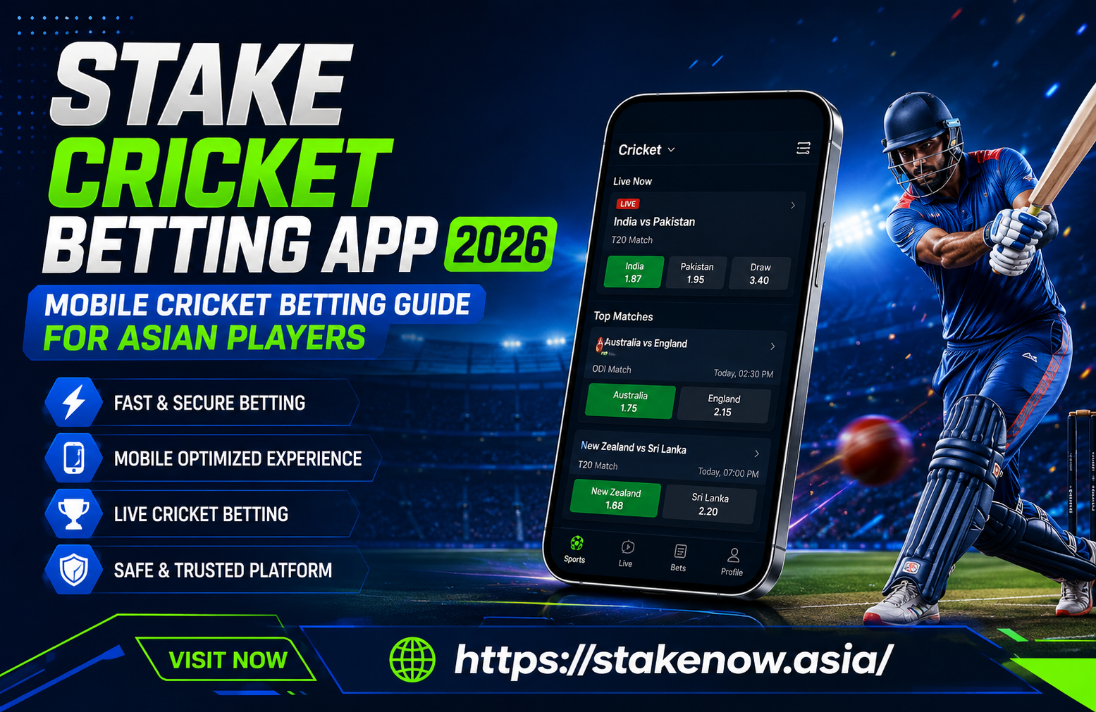 stake cricket betting app